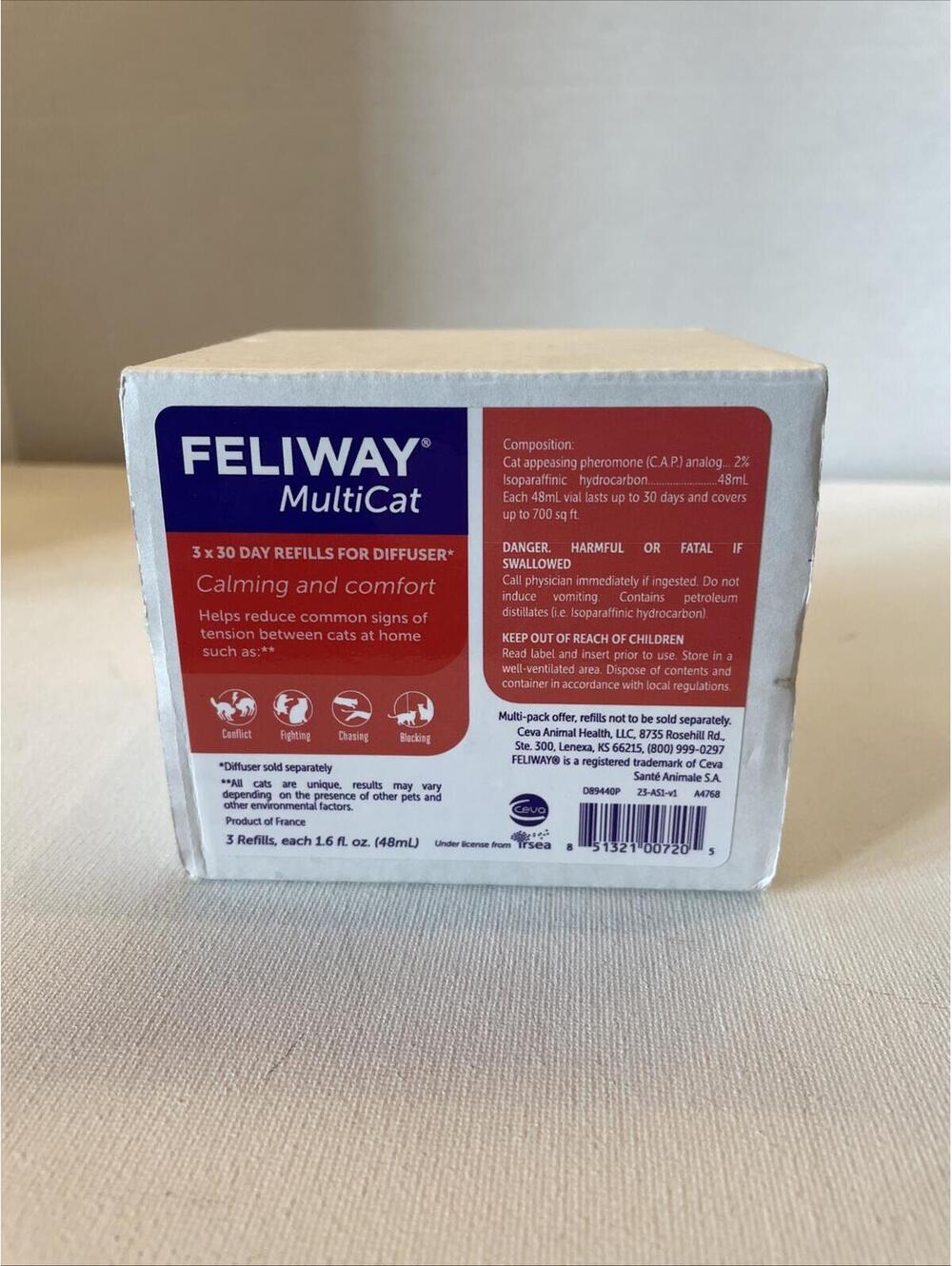 Feliway MultiCat Calming Diffuser with 2 Refills - 48ml Each
